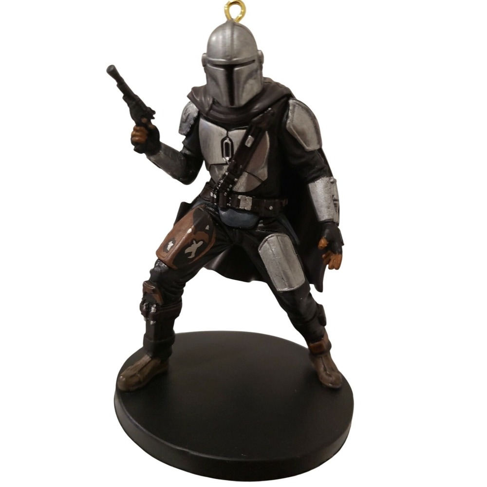 MANDO STAR WARS THE MANDALORIAN Figurine Holiday Christmas Tree Ornament C-16
